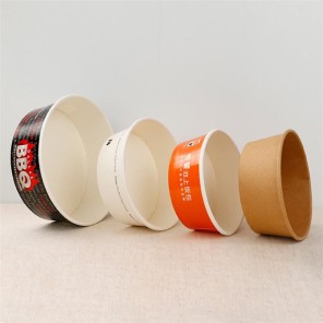 Jednorázová kraftová papírová salátová mísa