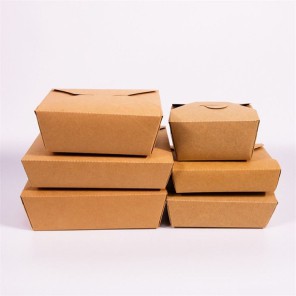 Jednorázová papírová krabička na oběd